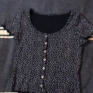 Brandy Melville Floral Zelly Top